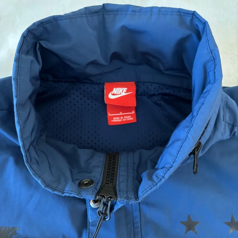 Nike Air Pivot V3 Anorak Hooded Jacket Short Sleeve Blue Size L